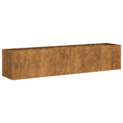 Jardinière rouillé 200x40x40 cm acier inoxydable 
