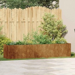 Jardinière rouillé 200x40x40 cm acier inoxydable 