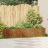 Jardinière rouillé 200x40x40 cm acier inoxydable 