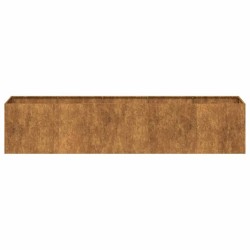 Jardinière rouillé 200x40x40 cm acier inoxydable 