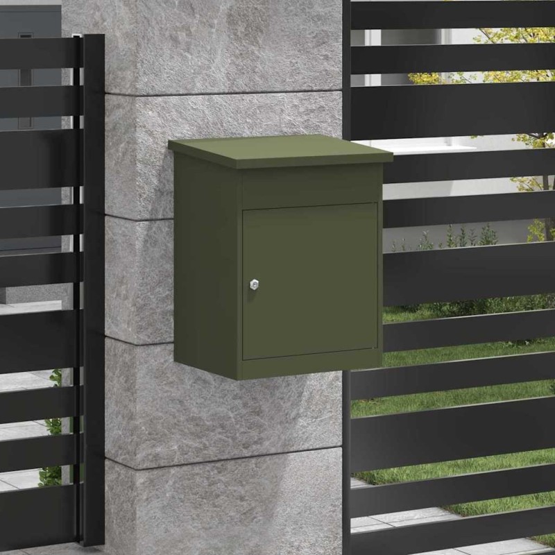 Boîte de dépôt de colis Vert olive 44 x 35 x 59 cm Acier 