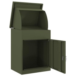 Boîte de dépôt de colis Vert olive 44 x 35 x 59 cm Acier 