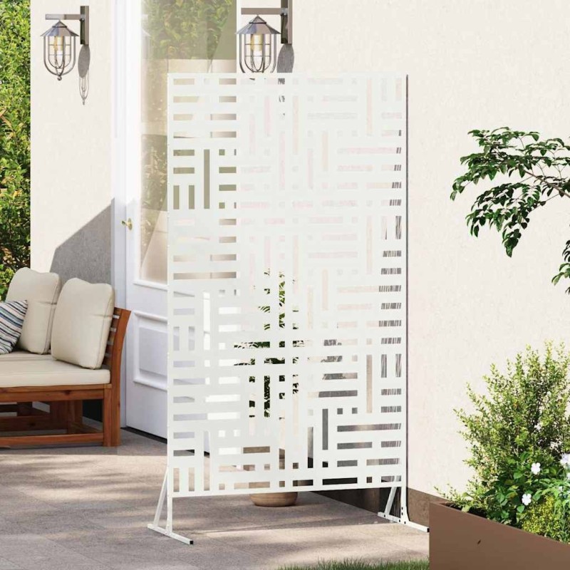 Écran de confidentialité blanc 100x50x180 cm en acier 