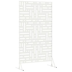 Écran de confidentialité blanc 100x50x180 cm en acier 