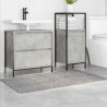 Tapis de bain rectangulaire gris 70x120 cm en polypropylène antidérapant 