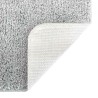 Tapis de bain rectangulaire gris 70x120 cm en polypropylène antidérapant 