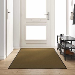 Tapis de porte lavable marron 120x250 cm 