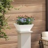 Bol de jardin , pot blanc 35x35x15 cm en acier. 