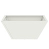 Bol de jardin , pot blanc 35x35x15 cm en acier. 