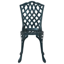 Chaises de jardin 2 pcs Vert en alu 
