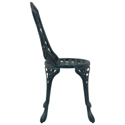 Chaises de jardin 2 pcs Vert en alu 