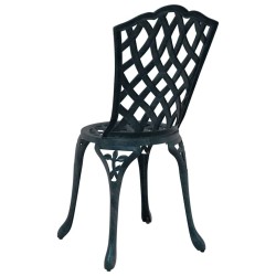 Chaises de jardin 2 pcs Vert en alu 