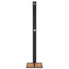 Douche d'extérieur noir 50x55x224 cm résine tressée bois acacia 