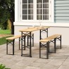 Table à bière pliable 170x50x75/105 cm bois massif de sapin 