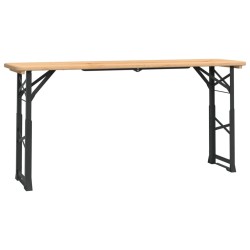 Table à bière pliable 170x50x75/105 cm bois massif de sapin 