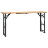 Table à bière pliable 170x50x75/105 cm bois massif de sapin 
