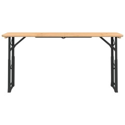 Table à bière pliable 170x50x75/105 cm bois massif de sapin 