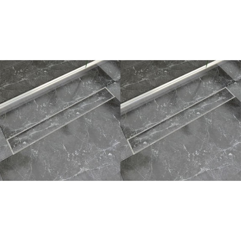 Drain de douche linéaire 2 pc 830 x 140 mm Acier inoxydable Drain de douche linéaire 2 pc 830 x 140 mm Acier inoxydable