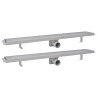 Drain de douche linéaire 2 pc 830 x 140 mm Acier inoxydable 