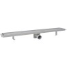 Drain de douche linéaire 2 pc 830 x 140 mm Acier inoxydable 