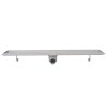Drain de douche linéaire 2 pc 830 x 140 mm Acier inoxydable 