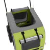 Remorque de vélo pour animaux en vert et gris, en tissu Oxford et en fer 
