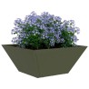 Jardinière Bol de Jardin Verte Olive 35x35x15 cm en Acier 