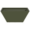 Jardinière Bol de Jardin Verte Olive 35x35x15 cm en Acier 