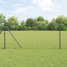 Clôture Euro avec 7 poteaux 1,4 x 10 m en acier galvanisé gris 