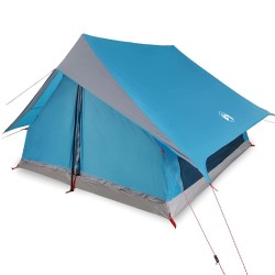 Tente familiale A-Frame bleue pour 7 personnes, imperméable 