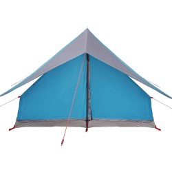 Tente familiale A-Frame bleue pour 7 personnes, imperméable 