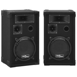 Haut-parleurs scène Hifi passifs professionnels 2 pcs 800W Noir 