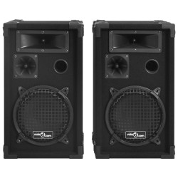 Haut-parleurs scène Hifi passifs professionnels 2 pcs 800W Noir 