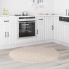Tapis Shaggy avec support en latex Crème ø120 cm 