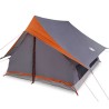 Tente Familiale A-Frame 7 personnes, grise et orange, imperméable. 