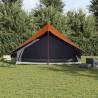 Tente Familiale A-Frame 7 personnes, grise et orange, imperméable. 
