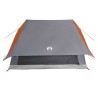 Tente Familiale A-Frame 7 personnes, grise et orange, imperméable. 