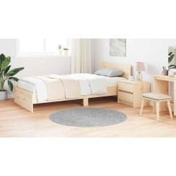 Tapis shaggy avec dos en latex Gris ø120 cm 