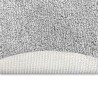 Tapis shaggy avec dos en latex Gris ø120 cm 