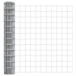 Clôture Euro avec 7 poteaux 1x10 m en acier galvanisé 