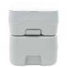 Toilette de camping portable grise, réservoir d'eau douce de 10L et réservoir de déchets de 20L 