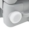 Toilette de camping portable grise, réservoir d'eau douce de 10L et réservoir de déchets de 20L 