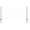 Poteaux de clôture argentés 44 pcs Gris Hauteur de 1 m. Métal 