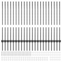 Poteaux de clôture argentés 44 pcs Gris Hauteur de 1 m. Métal 