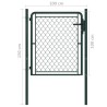 Portillon Acier 100x100 cm Vert 