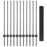 Kit clôture poules fil de fer Set de 2 Gris Métal, fil PVC 