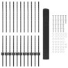 Kit clôture poules fil de fer Set de 2 Gris Métal, fil PVC 