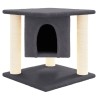 Arbre à chat avec griffoirs en sisal Gris foncé 37 cm 