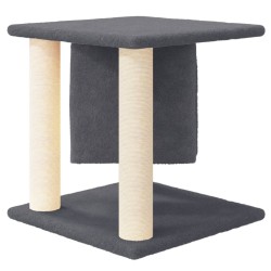Arbre à chat avec griffoirs en sisal Gris foncé 37 cm 
