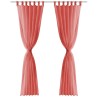Rideau occultant 2 pcs Voile 140 x 225 cm Rouge 